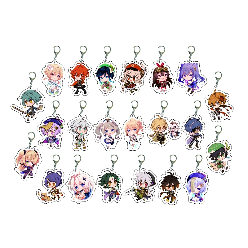 Hot Game Genshin Impact Keychain Cartoon Figure Yuan Shen Venti Paimon Player Diluc Klee Pendents Key Chains Holder Keyring
Hot Game Genshin Impact Keychain Cartoon Figure Yuan Shen Venti Paimon Player Diluc Klee Pendents Key Chains Holder Keyring