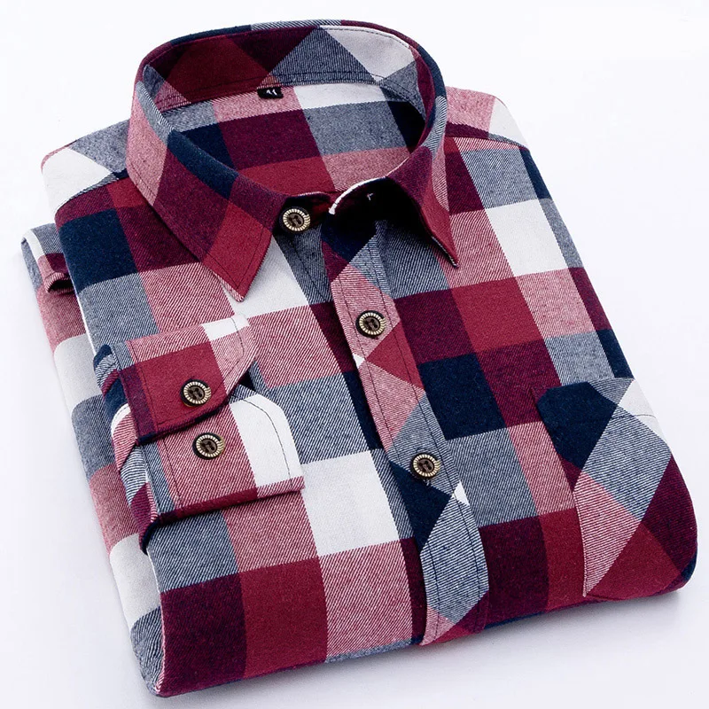 Plus Size Men Clothing European American Style Casual Plaid Shirt Fashion Brushed Long-sleeved Striped Shirts Male Brand Clothes
Plus Size Men Clothing European American Style Casual Plaid Shirt Fashion Brushed Long-sleeved Striped Shirts Male Brand Clothes