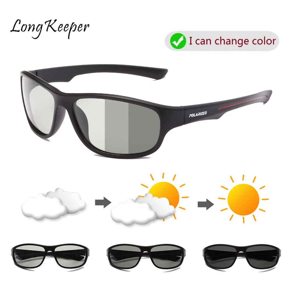 

Polarized Photochromic Sunglasses Men Driving Chameleon Sun Glasses Male Square Anti-glare Driver Goggles Lentes Sol Hombre