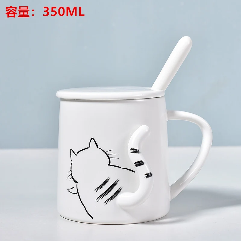 Cat Cartoon Ceramic Mug with Spoon Cover Cute Pet Simple Coffee Mug Personalised Student Home Creative Mugs Gifts New MM50MK
Cat Cartoon Ceramic Mug with Spoon Cover Cute Pet Simple Coffee Mug Personalised Student Home Creative Mugs Gifts New MM50MK
