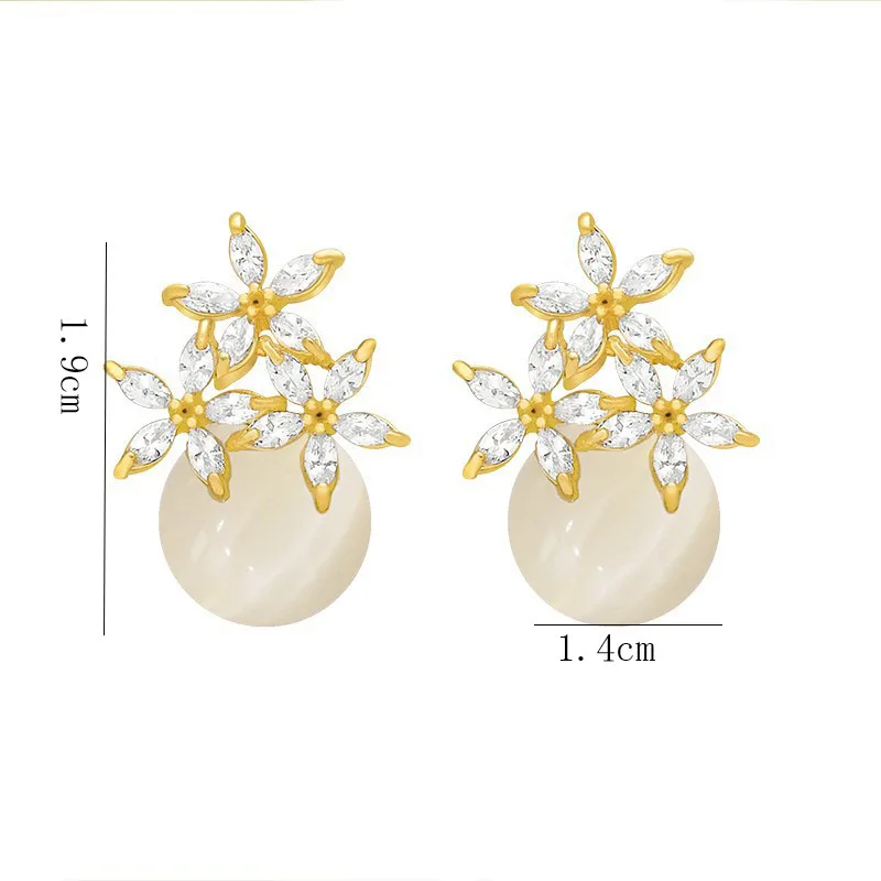 2021 New Fashion Opal Zircon Petal Earrings European And American Style Female Earrings Korean Classic Jewelry Party Accessories
2021 New Fashion Opal Zircon Petal Earrings European And American Style Female Earrings Korean Classic Jewelry Party Accessories