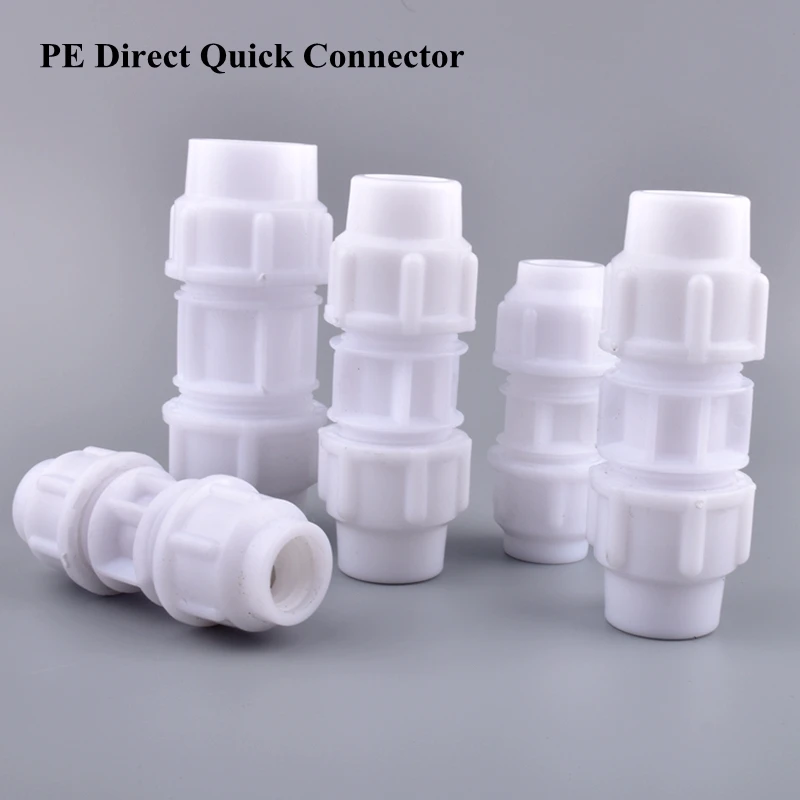 

ID 20/25/32mm PE Pipe Quick Connector Garden Watering Irrigation System Water Tube Direct Joint Agricultural Drip Accessories