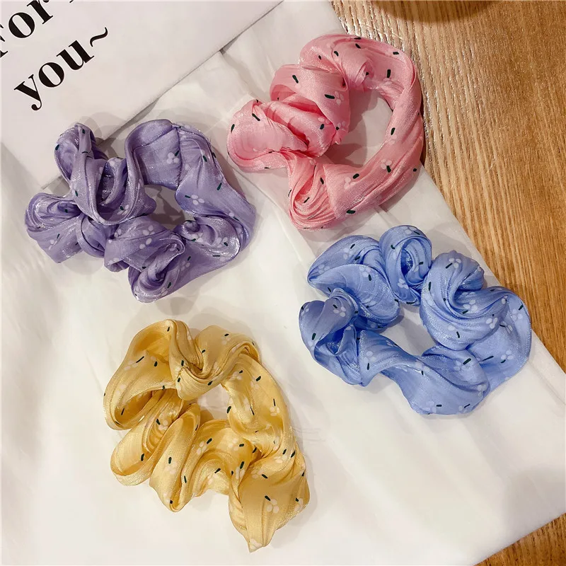 Sweet Floral Print Mesh satin Scrunchies Organza Elastic Hair Bands Hair Ties for Women Girls Ponytail Holder Hair Accessories
Sweet Floral Print Mesh satin Scrunchies Organza Elastic Hair Bands Hair Ties for Women Girls Ponytail Holder Hair Accessories