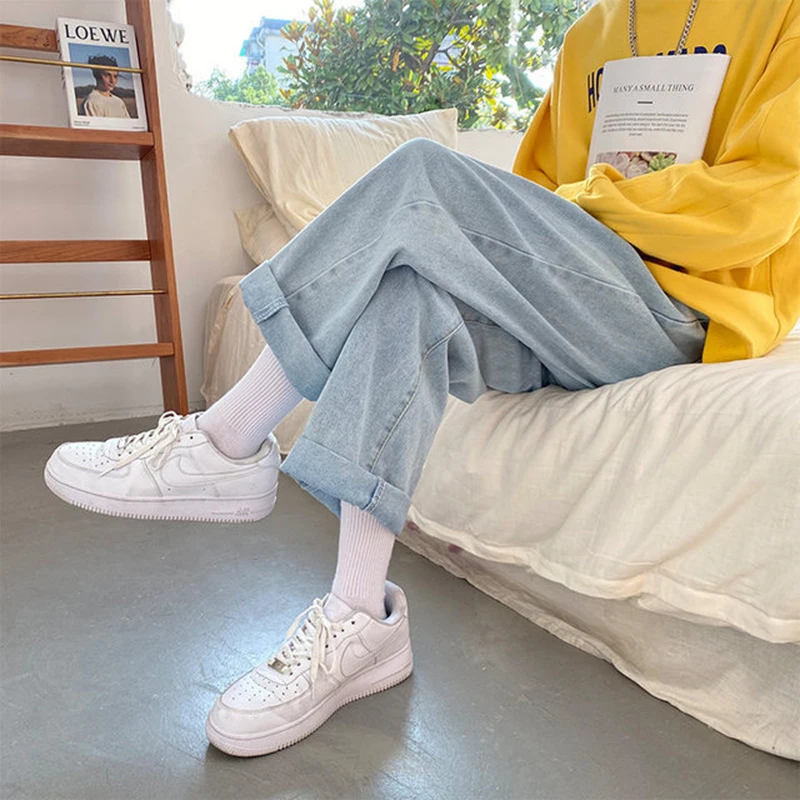 Men Jeans Solid Loose Denim Trendy All-match Straight Males Leisure Chic Baggy Cowboy Trousers Harajuku Retro Cool Simple New
Men Jeans Solid Loose Denim Trendy All-match Straight Males Leisure Chic Baggy Cowboy Trousers Harajuku Retro Cool Simple New