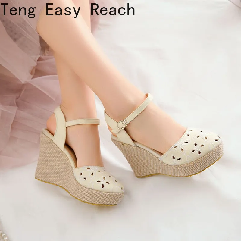 2021 Women Wedge Espadrilles Sandals Summer Platform Ankle Strap Buckle Shoes Fashion Weaving Breathable Shoes High Heel Shoes
2021 Women Wedge Espadrilles Sandals Summer Platform Ankle Strap Buckle Shoes Fashion Weaving Breathable Shoes High Heel Shoes