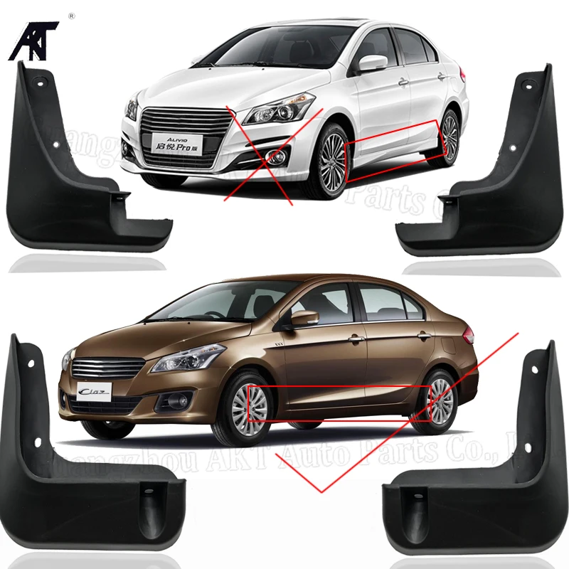 

Car Molded Mud Flaps For Suzuki Ciaz / Alivio Sedan 2014-2017 Mudflaps Splash Guards Mud Flap Mudguards Fender 2015 2016