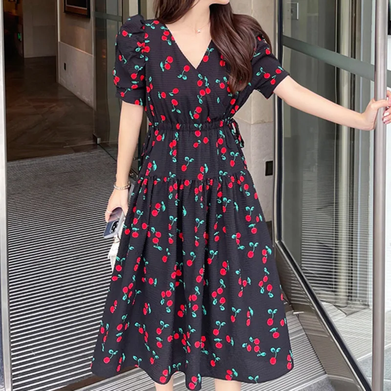 2021 New French Holiday Casual Boho Beach Dresses Women Summer Vintage Short Sleeve Printed Sweet Maxi Dress Vestidos De Mujer
2021 New French Holiday Casual Boho Beach Dresses Women Summer Vintage Short Sleeve Printed Sweet Maxi Dress Vestidos De Mujer