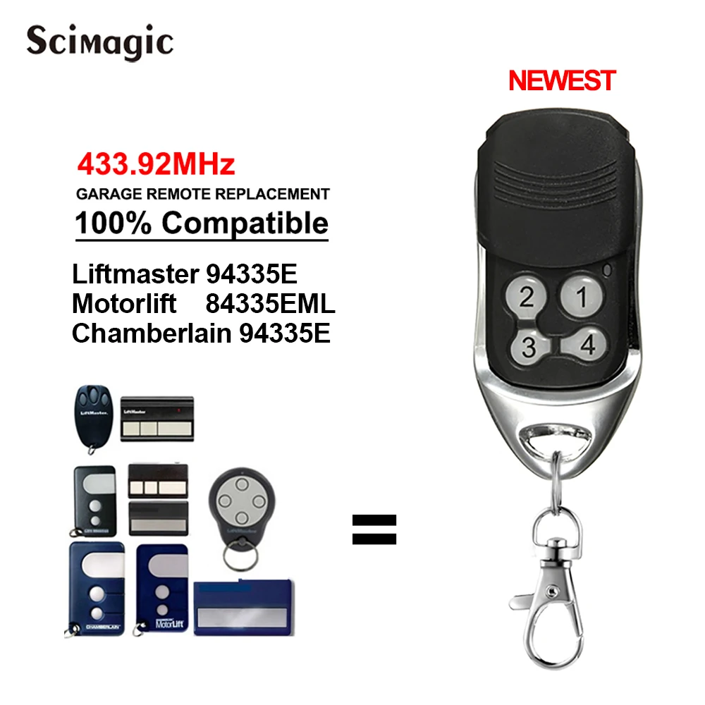 Liftmaster Remote Control Chamberlain 94335e Motorlift Gate Garage Door Opener 84335E 1A5639-7 433.92MHz 433MHz Replacement
Liftmaster Remote Control Chamberlain 94335e Motorlift Gate Garage Door Opener 84335E 1A5639-7 433.92MHz 433MHz Replacement
