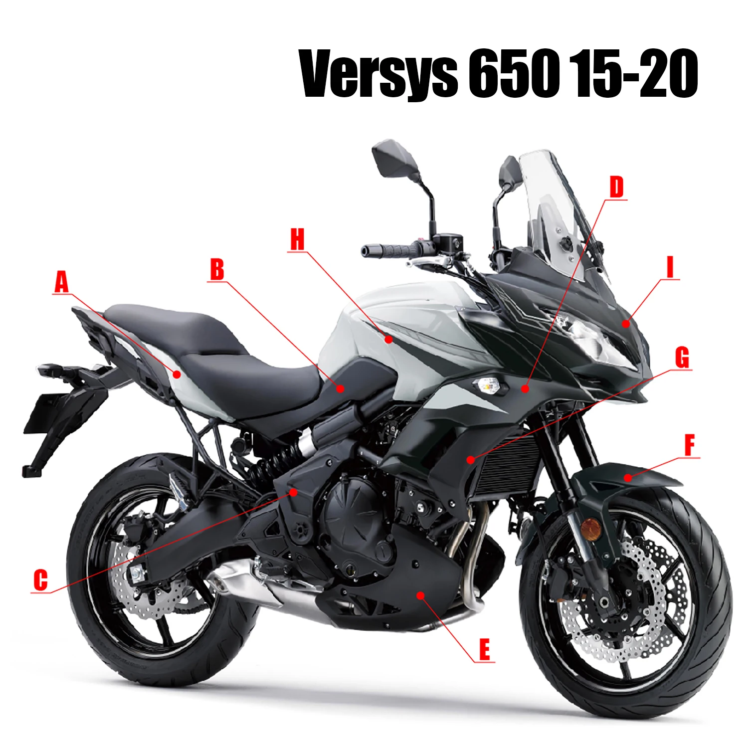 Для Kawasaki Versys650 2015-2020 Передняя Боковая Отделка рамы корпуса панели обтекателя
