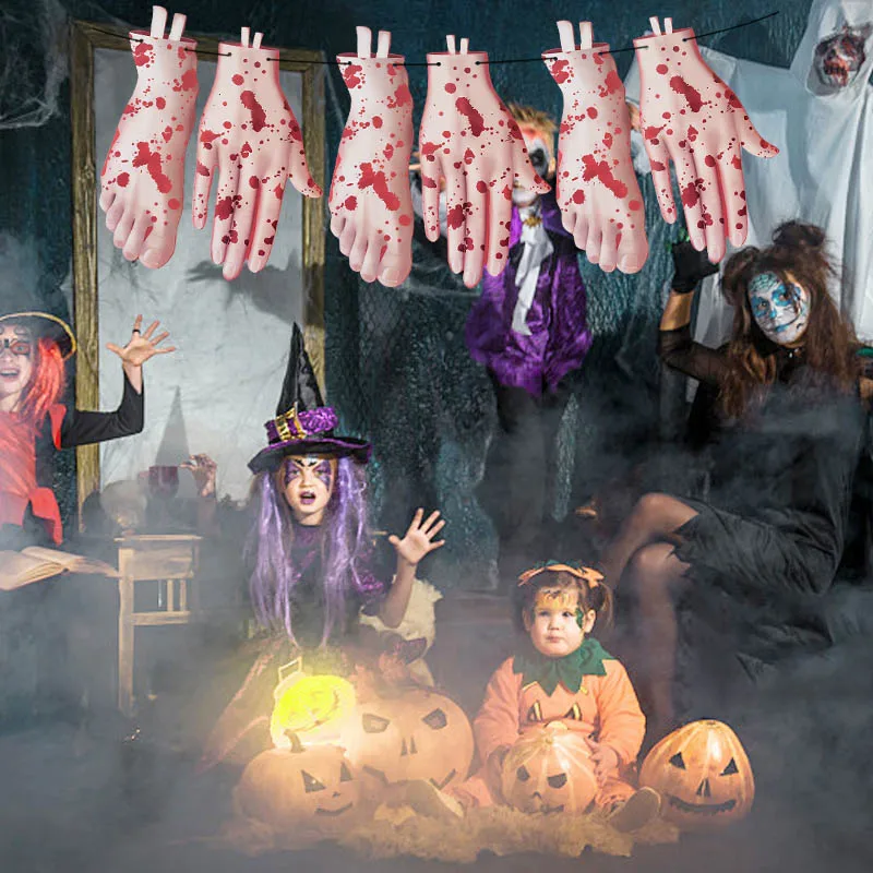 Halloween Bloody Banners Paper Horror Knives Blood Hand Bunting Garland Happy Halloween Party Decoration Wall Hanging Decor Prop
Halloween Bloody Banners Paper Horror Knives Blood Hand Bunting Garland Happy Halloween Party Decoration Wall Hanging Decor Prop