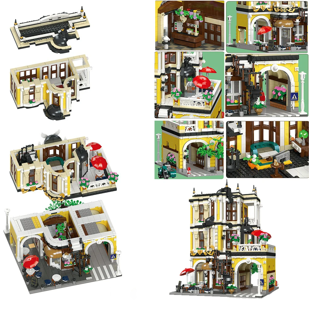 New MOC Hat Shop The Little Venice Tea House Model Bricks DIY City Street View Series Building Blocks Toys for Kids Gifts
New MOC Hat Shop The Little Venice Tea House Model Bricks DIY City Street View Series Building Blocks Toys for Kids Gifts