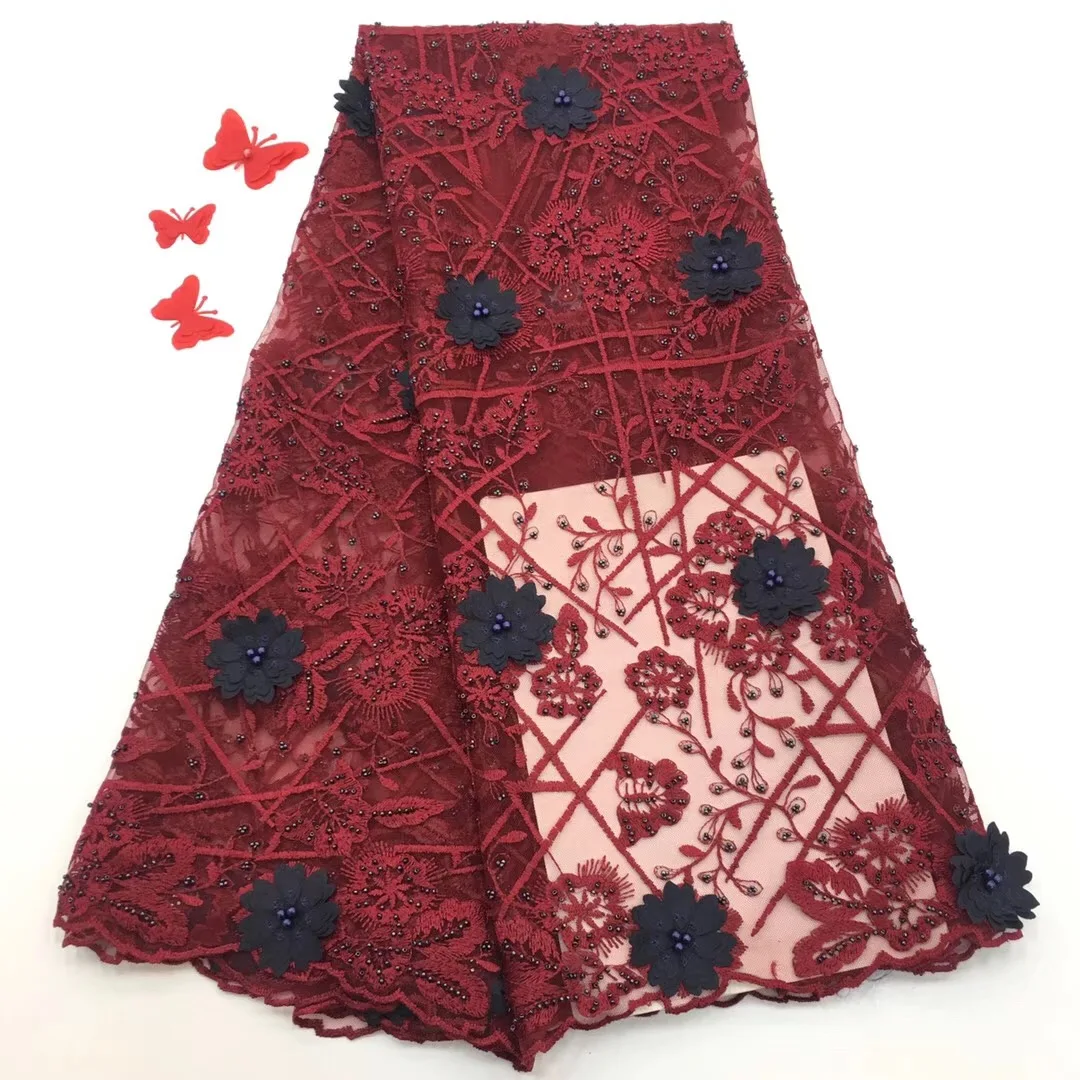 Nigerian 3D Lace Fabrics 2020 High Quality Lace Latest African Lace Fabric With Beads For Wedding French Lace Fabric RF3009
Nigerian 3D Lace Fabrics 2020 High Quality Lace Latest African Lace Fabric With Beads For Wedding French Lace Fabric RF3009