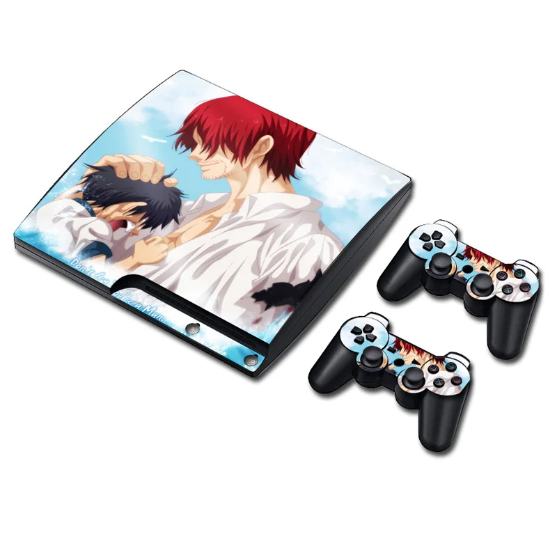 Мультяшный дизайн Виниловая наклейка для PS 3 Slim Console + 2 шт. наклеек s тонкая