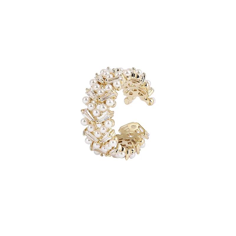 High Quality Pearl Zircon Gold Open Rings For Woman 2020 New Fashion Korean Jewelry Luxury Party Adjustable Unusual Girl's Ring
High Quality Pearl Zircon Gold Open Rings For Woman 2020 New Fashion Korean Jewelry Luxury Party Adjustable Unusual Girl's Ring