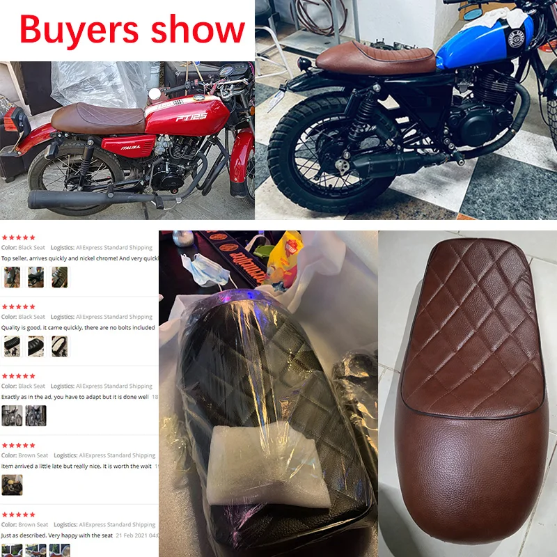 Motorcycle Cafe Racer Seat Custom Vintage Hump Saddle Flat pan Retro Seat Fit For Kawasaki Honda Yamaha Scrambler 2 colors
Motorcycle Cafe Racer Seat Custom Vintage Hump Saddle Flat pan Retro Seat Fit For Kawasaki Honda Yamaha Scrambler 2 colors