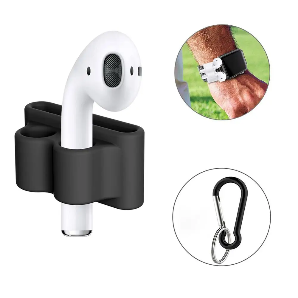 Чехол подставка для Apple watch series 3 2 1 держатель airpods силиконовый зажим