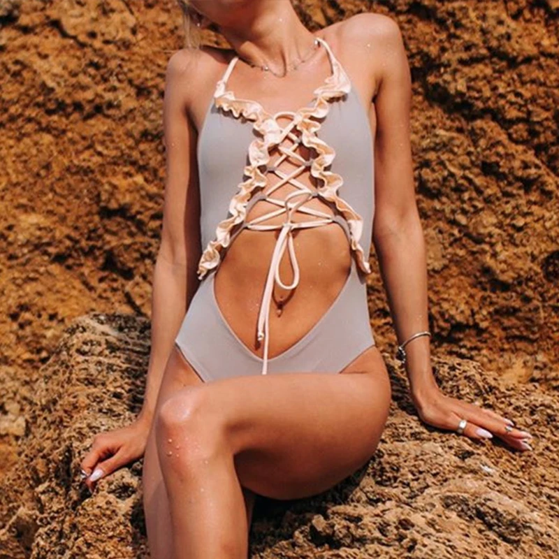 Swimsuit sexy ruffled swimsuit one-piece open back bikini lace-up Monokini open back swimsuit women one-piece swimsuit
Swimsuit sexy ruffled swimsuit one-piece open back bikini lace-up Monokini open back swimsuit women one-piece swimsuit