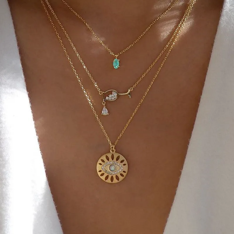 Multi layer Necklace European and American fashion jewelry exaggeration fashion multilayer love Butterfly Crystal Necklace femal
Multi layer Necklace European and American fashion jewelry exaggeration fashion multilayer love Butterfly Crystal Necklace femal