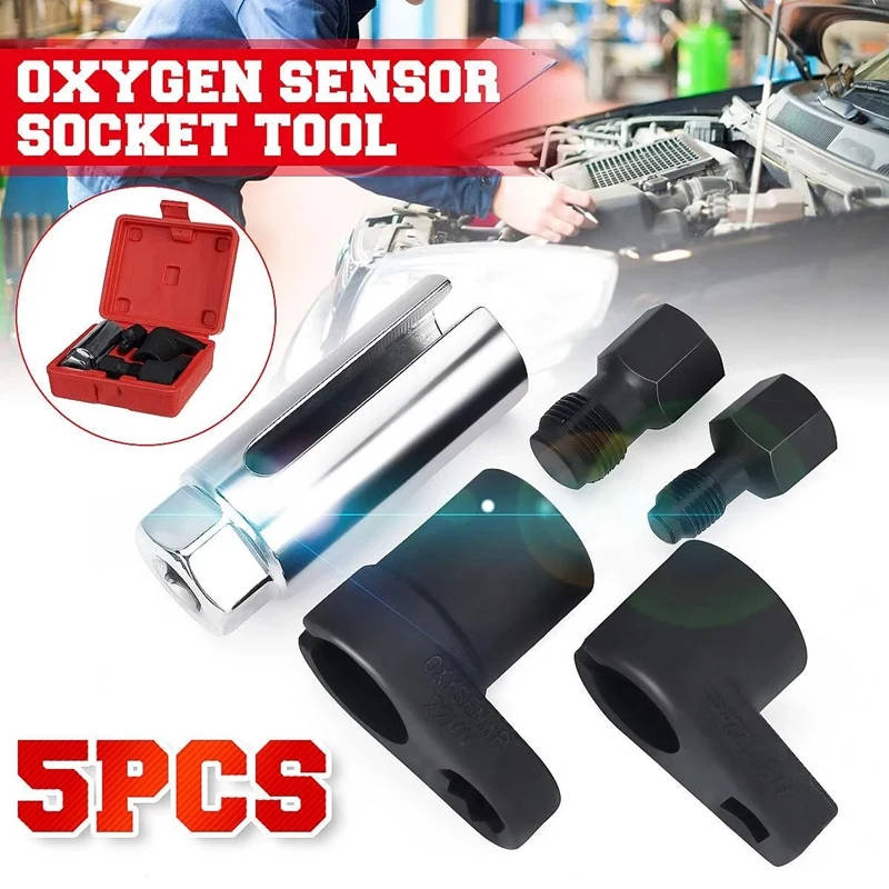 5Pcs Oxygen Sensor Wrench Kit for Auto O2 Socket Removal Install Offset Vacuum Sensor Socket Thread Tool
5Pcs Oxygen Sensor Wrench Kit for Auto O2 Socket Removal Install Offset Vacuum Sensor Socket Thread Tool