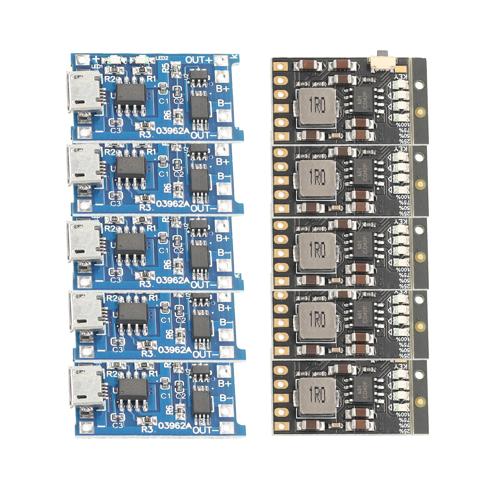 Micro USB 5V 1A Lithium Battery Charging Board Charger Module 5V 2A Li Lon Battery Protection Module Charge Discharge Controller
Micro USB 5V 1A Lithium Battery Charging Board Charger Module 5V 2A Li Lon Battery Protection Module Charge Discharge Controller