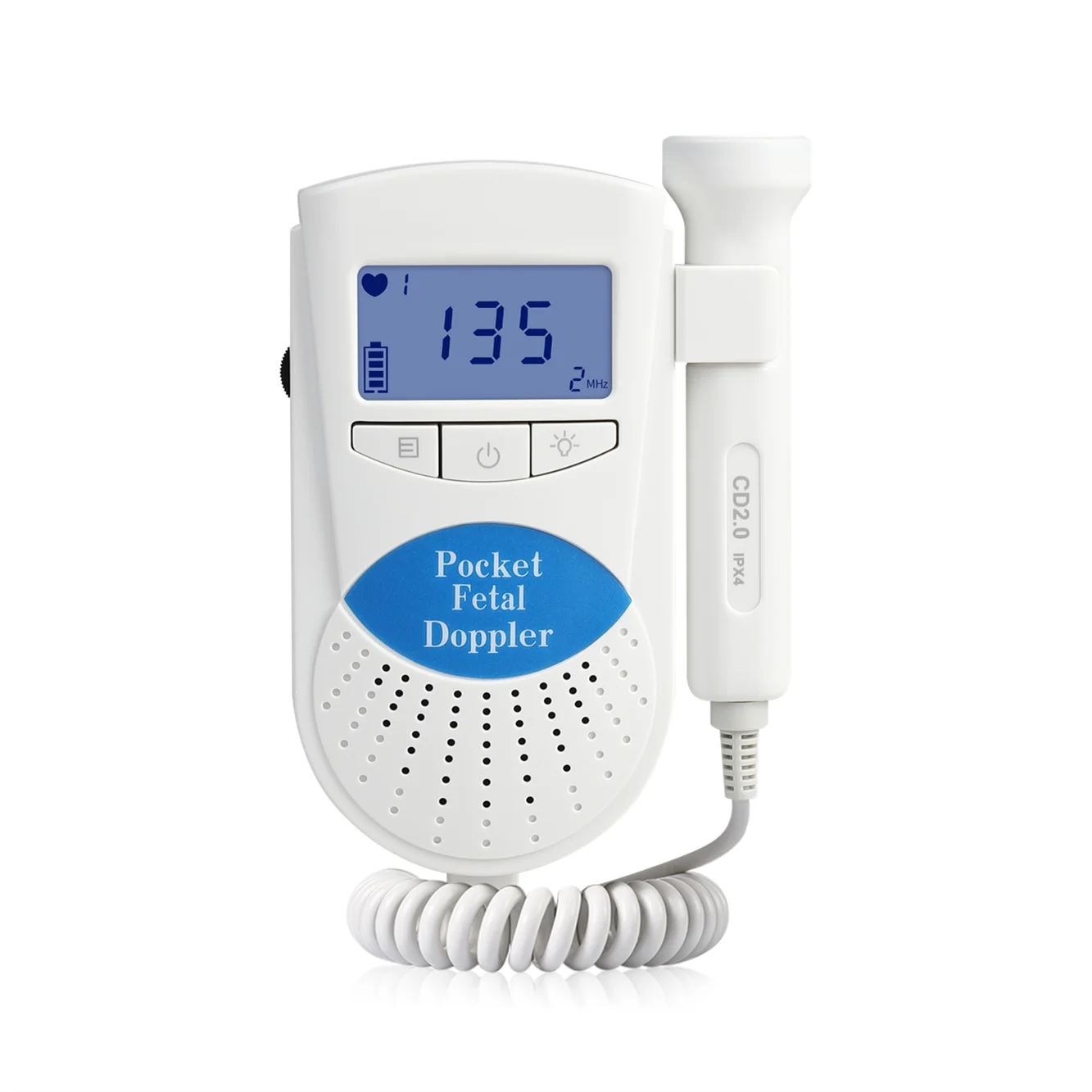 LCD Display Baby LCD Ultrasonic Detector Fetal Doppler Prenatal Heart Rate Heartbeat Monitor High Sensitivity Baby Doppler
LCD Display Baby LCD Ultrasonic Detector Fetal Doppler Prenatal Heart Rate Heartbeat Monitor High Sensitivity Baby Doppler