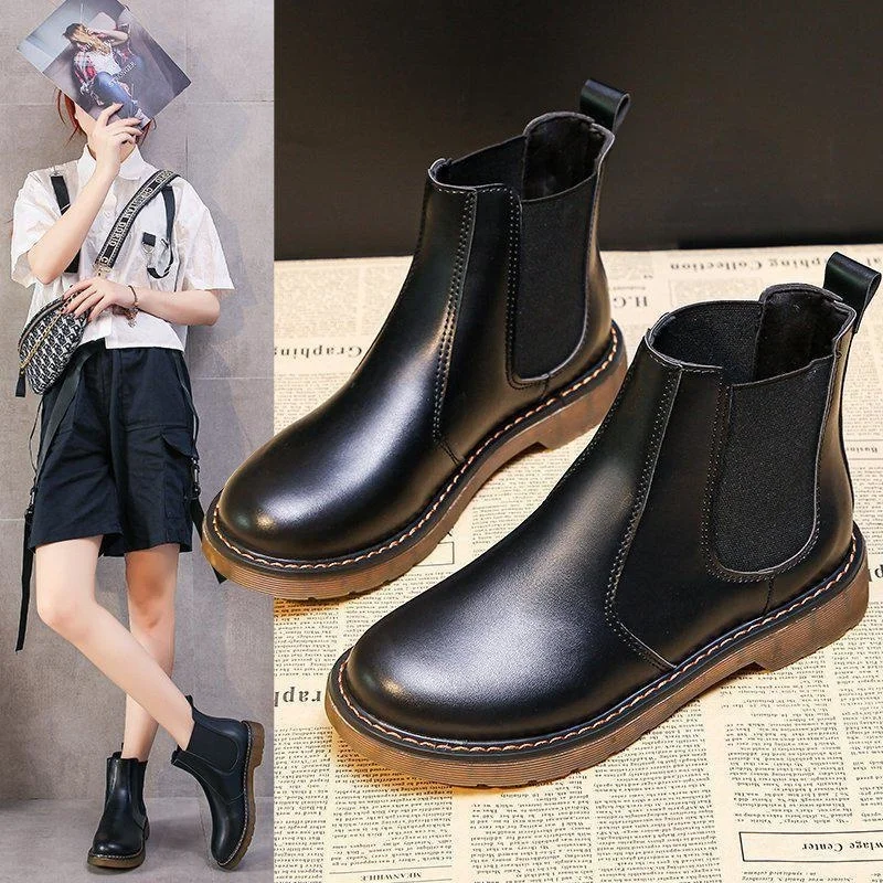 boots women's shoes 2020 winter Korean version medium heel boots thick heel British style student flat bottom sleeve
boots women's shoes 2020 winter Korean version medium heel boots thick heel British style student flat bottom sleeve