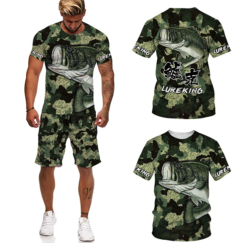 Quick-drying Clothes 3D Print Big Fish Tracksuit Men Summer Football Basketball Jogging Training Suit 2 Piece T-Shirt+Shorts Set
Quick-drying Clothes 3D Print Big Fish Tracksuit Men Summer Football Basketball Jogging Training Suit 2 Piece T-Shirt+Shorts Set