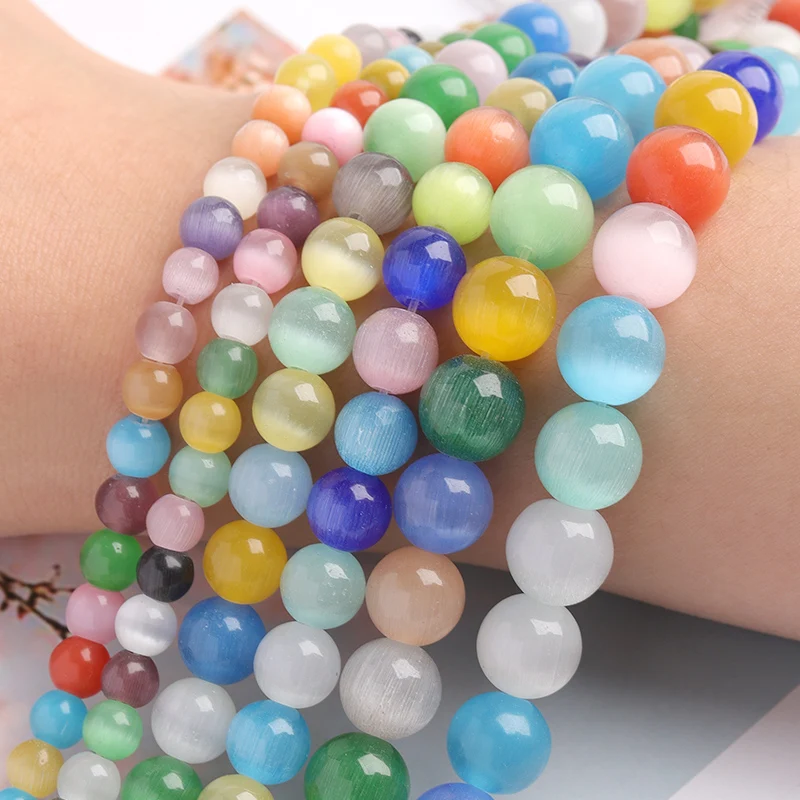 Natural Stone Beads Color Cat Eye Round Shape Loose Beads For Jewelry Needlework DIY Necklace Bracelet Wholesale 6/8/10mm
Natural Stone Beads Color Cat Eye Round Shape Loose Beads For Jewelry Needlework DIY Necklace Bracelet Wholesale 6/8/10mm