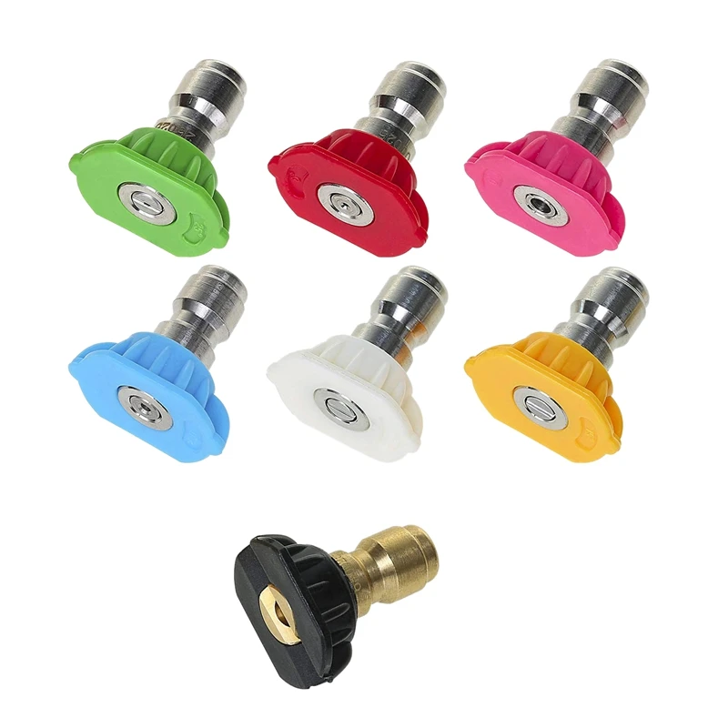 High Pressure Washer Accessories Kit, 7 Power Washer Spray Nozzle Tips,1/4 Inch 4500 Psi 7-Pack (2.5 Gpm)
High Pressure Washer Accessories Kit, 7 Power Washer Spray Nozzle Tips,1/4 Inch 4500 Psi 7-Pack (2.5 Gpm)
