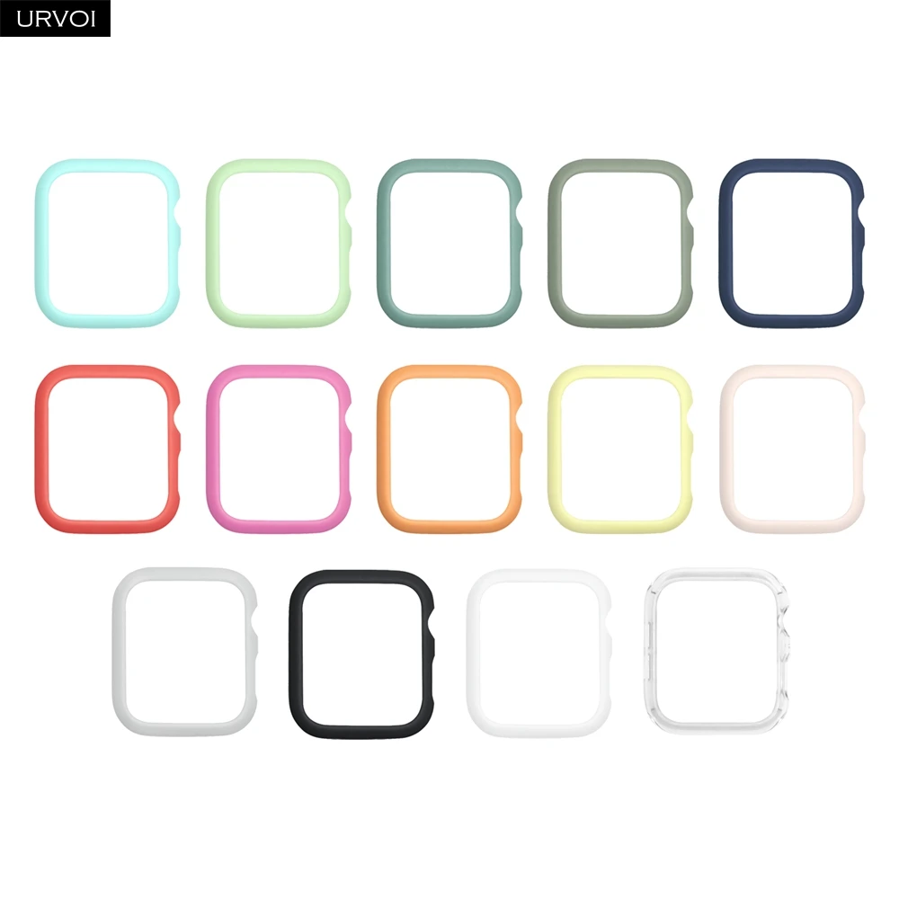 Яркий чехол URVOI для apple watch series 7 6 SE 5 4 3 2 1 цветной защитный iWatch ультратонкая