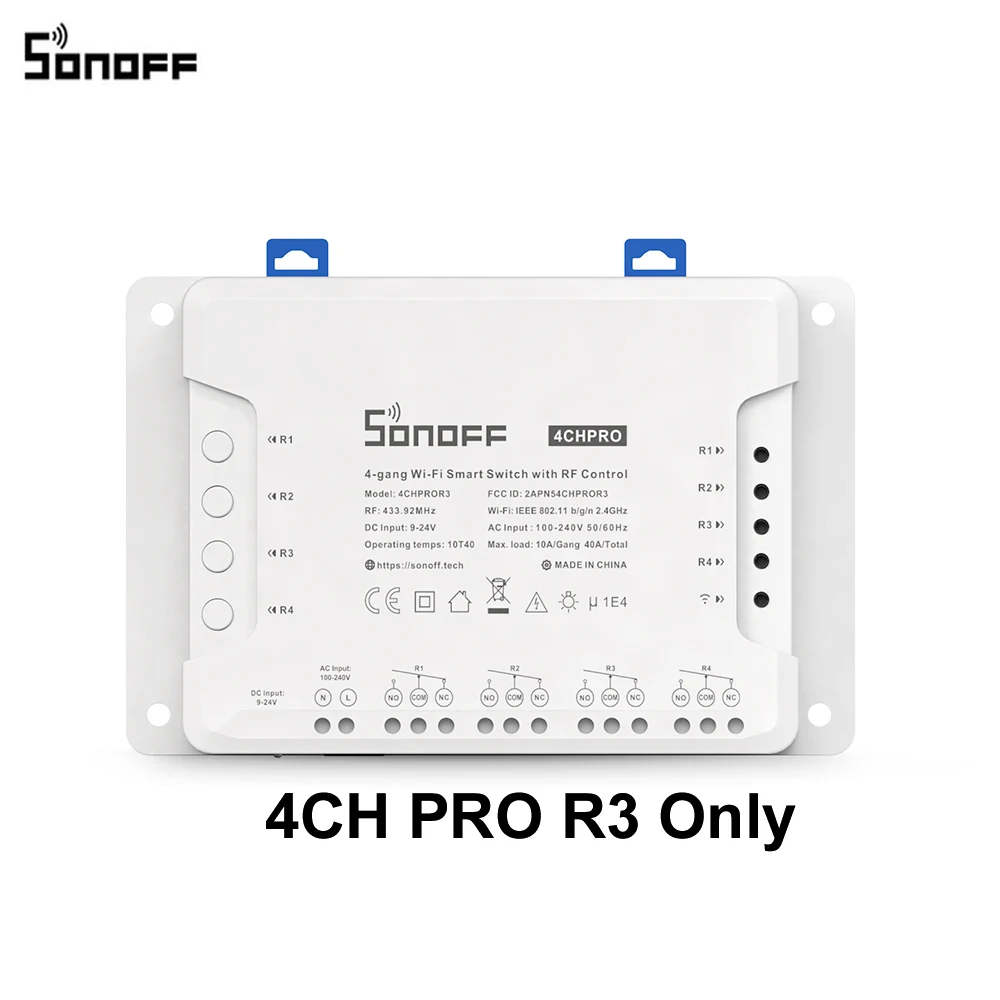 SONOFF 4CH PRO R3 умный выключатель 4 канала 
SONOFF 4CH PRO R3 умный выключатель 4 канала