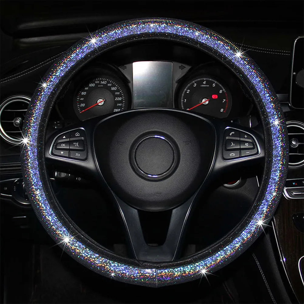 Universal Steering Wheel Cover Accessories Bronzing Leather Steering Wheel