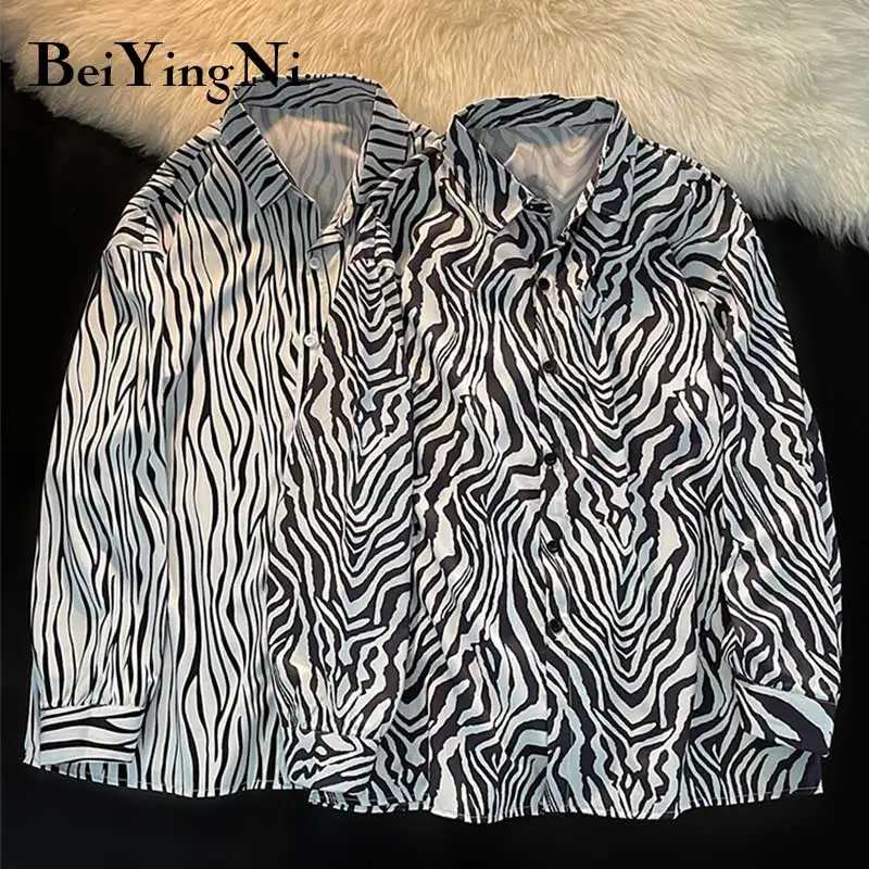 Beiyingni Autumn Long Sleeve Tops Female Zebra Pattern Print Casual Harajuku Shirts Women Fashion Buttons Streetwear Blusas Girl
Beiyingni Autumn Long Sleeve Tops Female Zebra Pattern Print Casual Harajuku Shirts Women Fashion Buttons Streetwear Blusas Girl