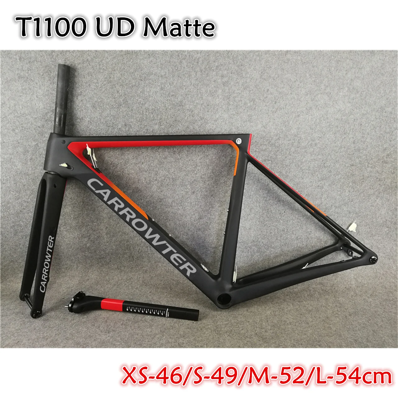 With Black Red 46 49 52 54cm CARROWTER V3Rs Disc carbon Road Bike Frames T1100 UD Matte Glossy Disk Brakes Bicycle Frameset
With Black Red 46 49 52 54cm CARROWTER V3Rs Disc carbon Road Bike Frames T1100 UD Matte Glossy Disk Brakes Bicycle Frameset