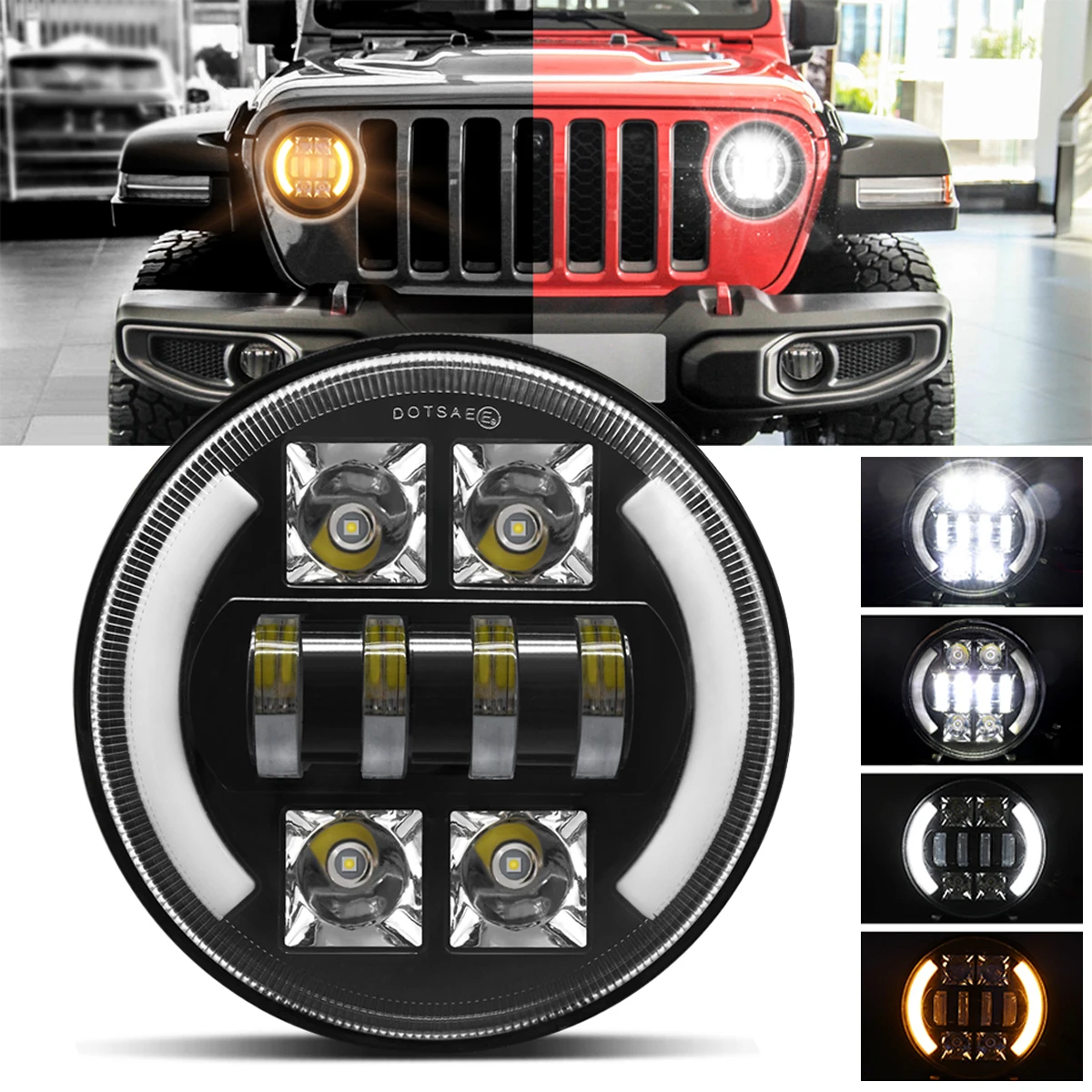 Motorcycle Headlamp 7 Inch LED Headlight DRL Hi/Lo Beam 50W 30W Halo Ring Amber Angel Eye Fit for Motorcycle Offroad 4x4 12V 24V
Motorcycle Headlamp 7 Inch LED Headlight DRL Hi/Lo Beam 50W 30W Halo Ring Amber Angel Eye Fit for Motorcycle Offroad 4x4 12V 24V