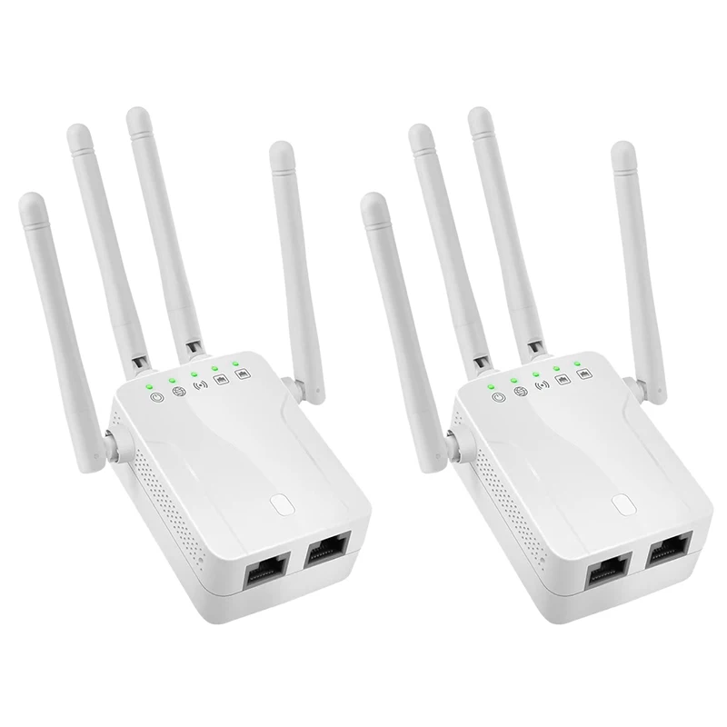 1200M Wireless Repeater Wifi Signal Amplifier 802.11AC 2.4G/5.8GHZ Dual Network Port AC Dual Frequency Extender
1200M Wireless Repeater Wifi Signal Amplifier 802.11AC 2.4G/5.8GHZ Dual Network Port AC Dual Frequency Extender