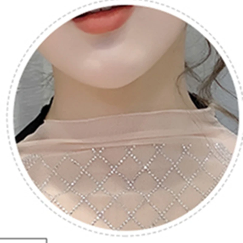 Spring Fall Korean Style T-Shirt Women Fashion Sexy Mock Neck Shiny Diamonds Mesh Tops Ropa Mujer All Match Tees New T0N230A
Spring Fall Korean Style T-Shirt Women Fashion Sexy Mock Neck Shiny Diamonds Mesh Tops Ropa Mujer All Match Tees New T0N230A