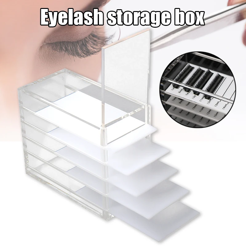 High Quality Eyelashes Storage Box 5 Layers Acrylic Pallet Holder Individual Extension Lash Plate
High Quality Eyelashes Storage Box 5 Layers Acrylic Pallet Holder Individual Extension Lash Plate
