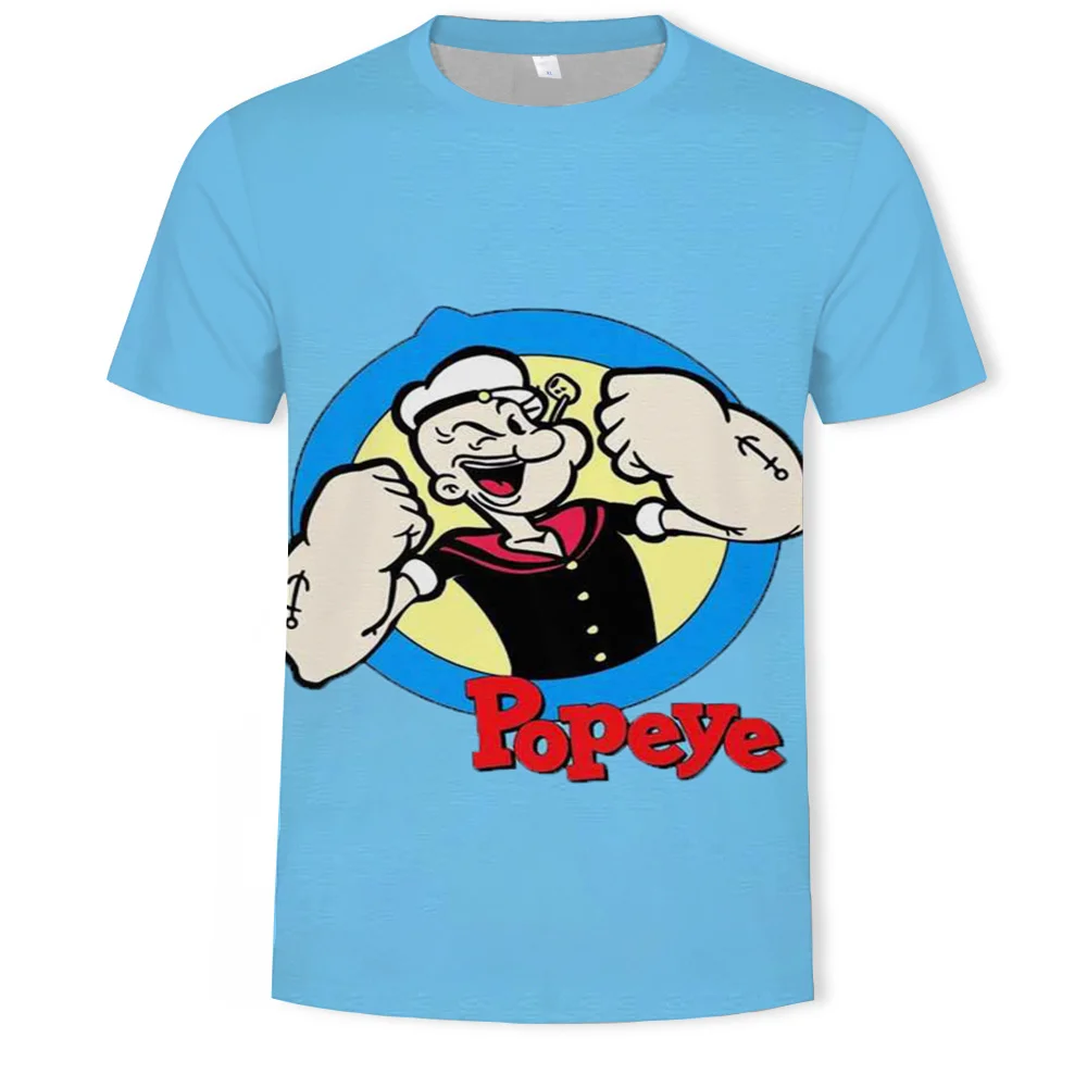 Cartoon anime Popeye 3D printing fashion men's and women's short-sleeved T-shirt soft material outdoor casual loose 2021
Cartoon anime Popeye 3D printing fashion men's and women's short-sleeved T-shirt soft material outdoor casual loose 2021