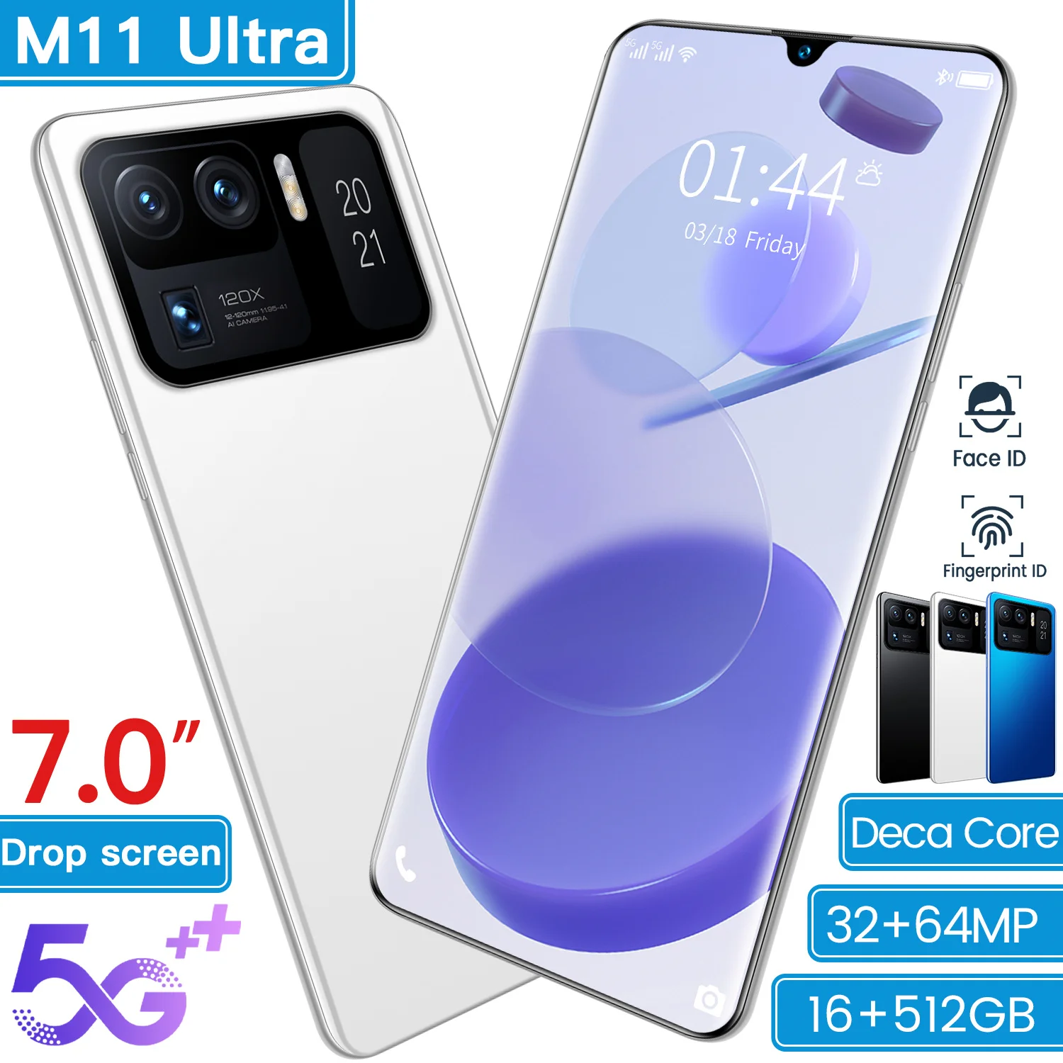 2021 Hot Global Version Mi11 Ultra 7.0Inc Smartphone 7200mAh 16GB 512GB Unlocked Mobile Phones Face ID GPS Android 5G cellphones
2021 Hot Global Version Mi11 Ultra 7.0Inc Smartphone 7200mAh 16GB 512GB Unlocked Mobile Phones Face ID GPS Android 5G cellphones