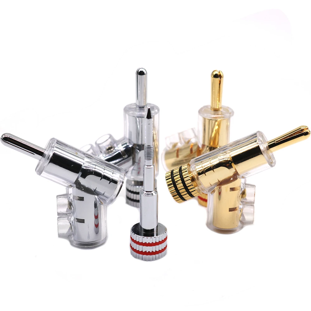 8pcs Hi-end Brass Copper Plated Gold or Rhodium Gun-type XSSH Audio Video Speaker Adapter Locking-type 6mm Banana Connector
8pcs Hi-end Brass Copper Plated Gold or Rhodium Gun-type XSSH Audio Video Speaker Adapter Locking-type 6mm Banana Connector