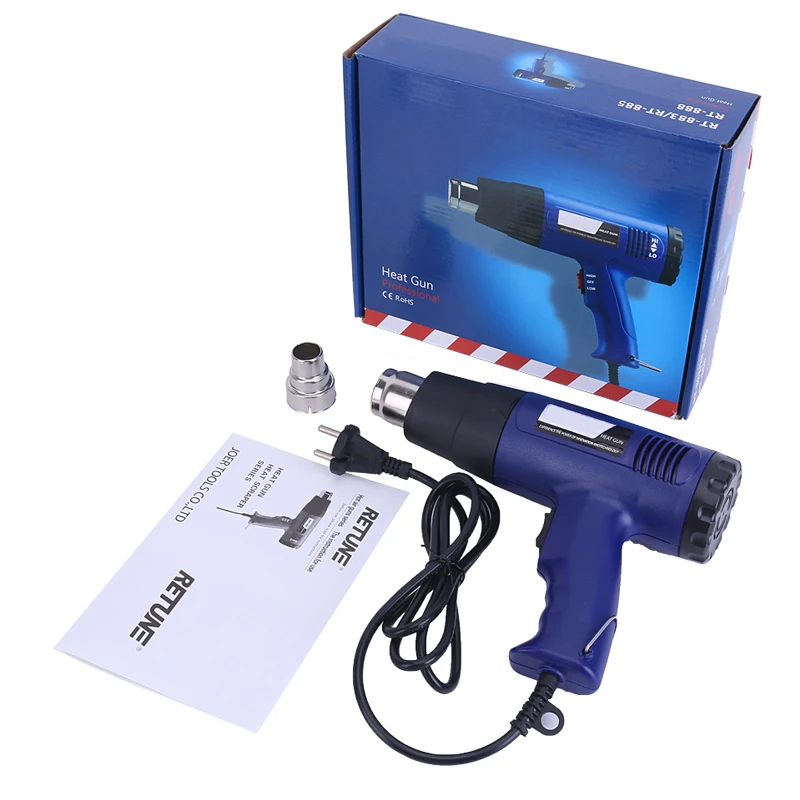 1800W 220V Heat Gun Hairdryer EU Electric Hot Air Gun Temperatures High Low 2 Gear Adjustable Shrink Wrapping Thermal Power Tool
1800W 220V Heat Gun Hairdryer EU Electric Hot Air Gun Temperatures High Low 2 Gear Adjustable Shrink Wrapping Thermal Power Tool