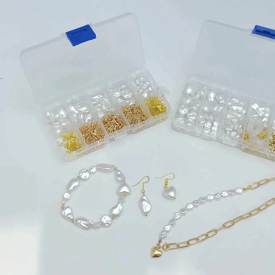 ABS shaped imitation pearl diy handmade earring material package, homemade bracelet, beaded accessories, chain box
ABS shaped imitation pearl diy handmade earring material package, homemade bracelet, beaded accessories, chain box