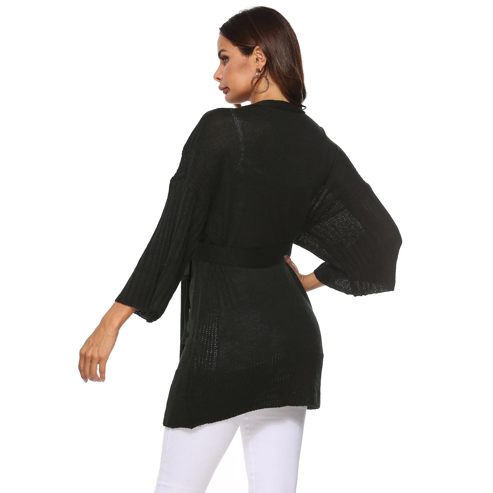 Lady wool Sweater Fashion medium long Cashmere Cardigan Women loose sweater for female outerwear coat with pockets
Lady wool Sweater Fashion medium long Cashmere Cardigan Women loose sweater for female outerwear coat with pockets