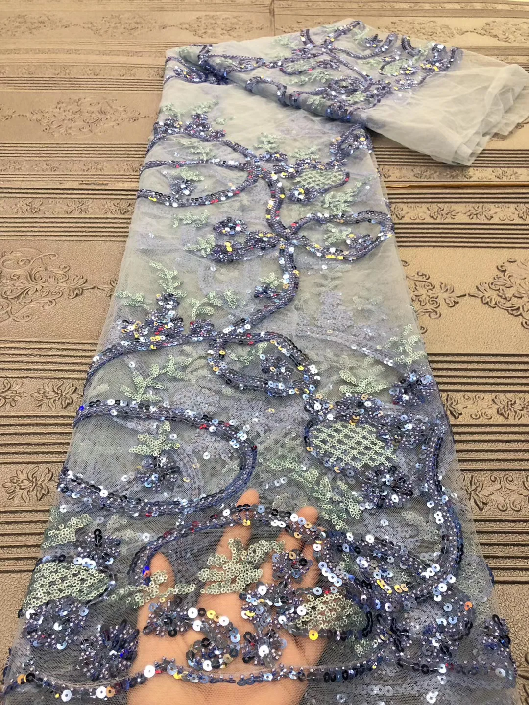 African Sequined Lace Fabric Nigeria French Open Lace Gauze Mesh Latest Nigeria Lace Fabric Rf4315
African Sequined Lace Fabric Nigeria French Open Lace Gauze Mesh Latest Nigeria Lace Fabric Rf4315