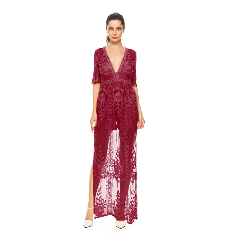 Lady Fashion Boho Short Sleeve Floral Lace White Dress Evening Party Summer Sweet Casual V-Neck Beach Long Sundress Midi Vestido 
Lady Fashion Boho Short Sleeve Floral Lace White Dress Evening Party Summer Sweet Casual V-Neck Beach Long Sundress Midi Vestido