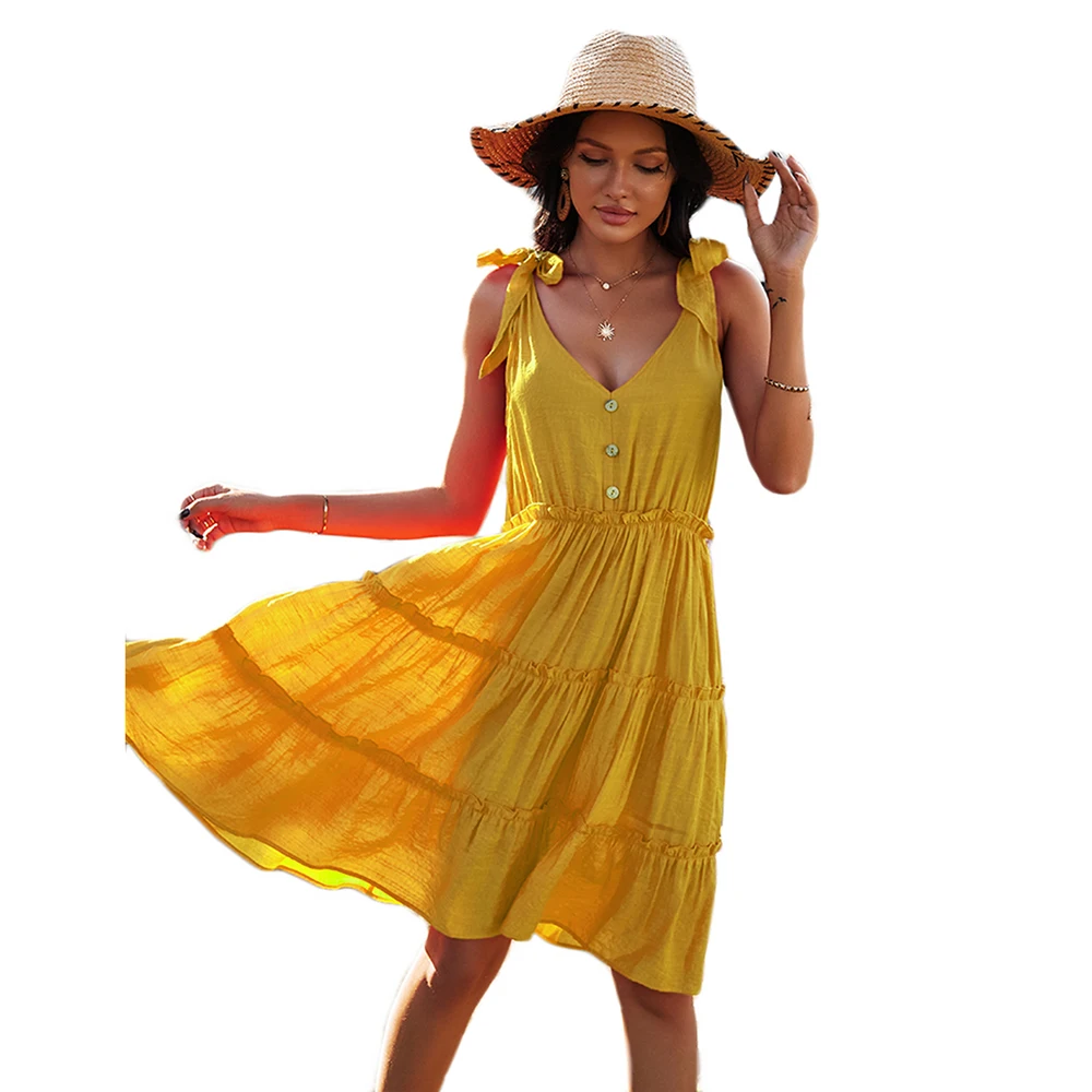 Woman V-Neck Sexy Dress 2021Spring Summer Solid Button A-line Skirt Casual Vacation Boho Dress Female Elegant Loose Dresses XL
Woman V-Neck Sexy Dress 2021Spring Summer Solid Button A-line Skirt Casual Vacation Boho Dress Female Elegant Loose Dresses XL