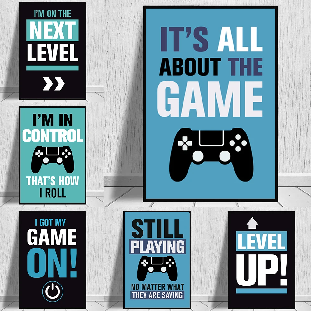 Gamer Video Game Poster Printable Wall Art Canvas Painting Joystick Gamepad Buttons Boy Room Decor Mural Art Playroom Kids Gift
Gamer Video Game Poster Printable Wall Art Canvas Painting Joystick Gamepad Buttons Boy Room Decor Mural Art Playroom Kids Gift