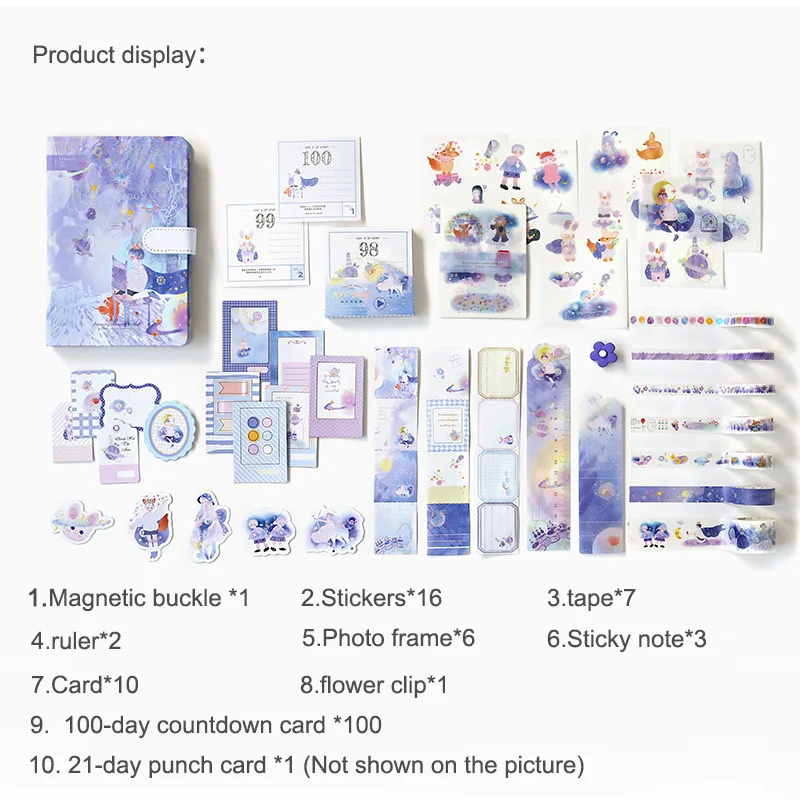 147pcs Fairytale Series Hand Tent Set Sticker Tape Lovely Notebook Dream Gift For Kids Friends Adults
147pcs Fairytale Series Hand Tent Set Sticker Tape Lovely Notebook Dream Gift For Kids Friends Adults