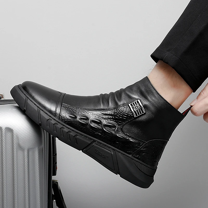 Brand New Autumn Winter Hightop Men Shoes Soft Leather Casual Shoes Warm Plush Snow Boots Fashion Ankle Boots Working Boots
Brand New Autumn Winter Hightop Men Shoes Soft Leather Casual Shoes Warm Plush Snow Boots Fashion Ankle Boots Working Boots
